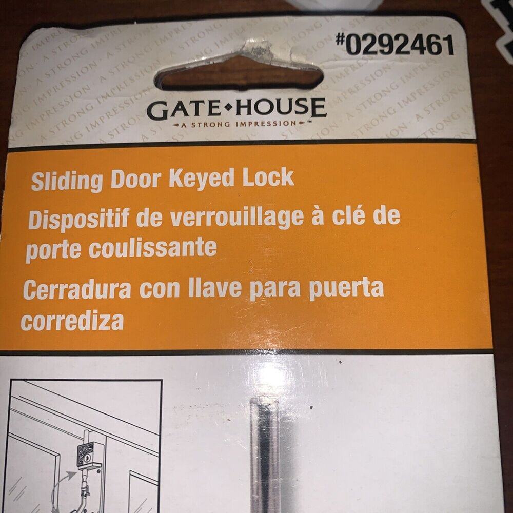 gatehouse aluminum‎ keyed bolt lock Sliding Door Key Lock